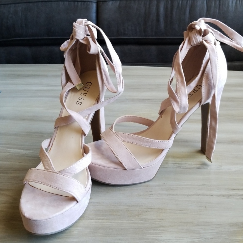 Guess Blush gladiator heels